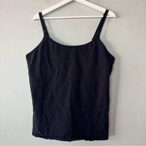 A Glow Maternity Black Shelf Bra Nursing Camisole XL